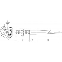 Termopar Convencional com Cabeçote e Poço de Proteção