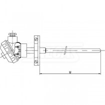 Termopar Convencional com Tubo Cerâmico e Flange Ajustável